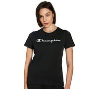 Champion Damen T-Shirt Legacy - Classic Logo S/S, Schwarz, M