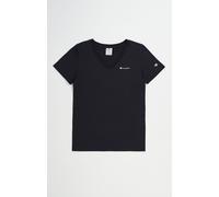 CHAMPION Damen V-Neck-T-Shirt mit Champion Logo - Schwarz, XS