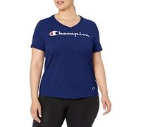 Champion Damen Vapor Cotton V-Neck Tee T-Shirt, Imperial Indigo Heather-y07245, X-Large