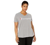 Champion Damen Vapor Cotton V-Neck Tee T-Shirt, Oxford Gray-y07245, XXX-Large