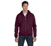 Champion Double Dry Action Fleece Full Zip Hood S800, XL, Maroon