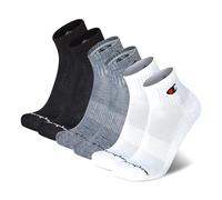 Champion Double Dry Herren-Knöchelsocken, feuchtigkeitsableitend, Größe 6, 8, 12 Packungen erhältlich, Mehrfarbig (Weiß, Grau, Schwarz), 37.5-46 EU