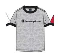 Champion Freizeit-Tshirt (Baumwolle) Crew Ringer mit Logo-Schriftzug hellgrau Kinder, Größe 176