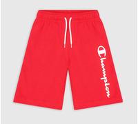 Champion Freizeithose (Baumwolle) Bermuda mit Logo-Schriftzug kurz rot Jungen, Größe 152