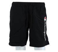 Champion Herren Legacy Icons Beachshorts-Crinkle Taslon Contrast Logo Bermuda Badehose, Schwarz, L