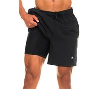 Champion Herren-Badehose mit Kompressionsfutter, 2-in-1 Herren-Badeanzug-Shorts, 17,8 cm Schrittlänge, Boardshorts zum Schwimmen, Schwarz, XX-Large