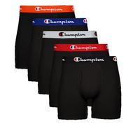 Champion Herren Boxershorts, Baumwolle, Stretch, 3er-und 5er-Pack Retroshorts, schwarz, Small