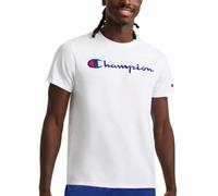 Champion Herren Baumwolle Midweight Crewneck Tee Männer Script (Reg groß) T-Shirt, Weiße Schrift, XX-Large