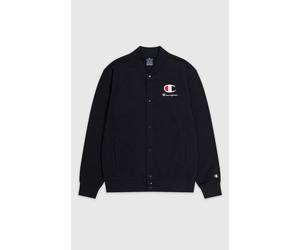 CHAMPION Herren Bomber-Sweatshirt mit Druckknöpfen - Schwarz, M