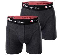 Champion Herren Core x2 Retroshorts, Dunkelgrau Meliert, M (2er Pack)