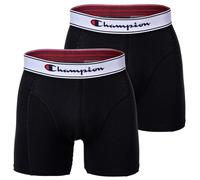 Champion Boxershort (Baumwolle) Unterwäsche mit weissem Bund 2022 schwarz Herren - 2er Pack, Größe M