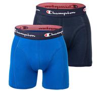 Champion Herren Boxershorts, 2er Pack - Baumwolle, Logobund, einfarbig XXL Blau