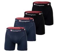 Champion Boxershorts 4er Pack, Baumwolle, Logobund, Marine/Schwarz, XXL