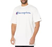 Champion Herren, Classic Graphic, Soft and Comfortable for Men, Script Logo (Reg. Or Big & Tall) T-Shirt, Weiße Schrift, 4X-Large Groß