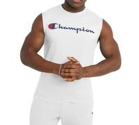 Champion Herren, Baumwoll-Muskel-T-Shirt, Muskelshirts (Reg groß) Hemd, Weiße Schrift, XL