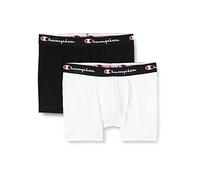 Champion Herren Core Trunk X2 Retroshorts, Mehrfarbig (weiß/schwarz), XXL (2er Pack)