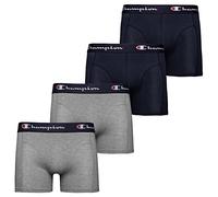 Champion Herren Core x4 Retroshorts, Marineblau & Hellgrau Meliert, S (4er Pack)