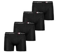 Boxershorts CHAMPION "4 pk Boxer" Gr. L (50), schwarz Herren Unterhosen (52400108-L) schwarz
