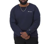 Champion Herren Crewneck, Powerblend Fleece, Hoodie for Men, Logo (Reg. Or Big & Tall) Sweatshirt, Navy Small Script, Large