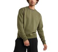 Champion Herren, Powerblend, Fleece, Crewneck for Men (Reg. Or Big & Tall) Sweatshirt, Cargo Olive C Logo, Large