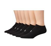 Champion Herren Double Dry Moisture Wicking 6, 8 Packs Availabe No Show Socke, Schwarz-6er-Pack, 37.5-46 EU (6er