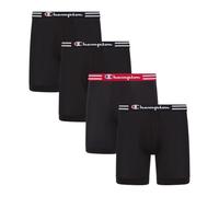 Champion Herren Everyday Active Leichte Stretch-Boxershorts, Retroshorts, Langes Bein - Schwarz - 4er-Pack, XX-Large