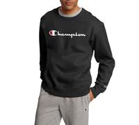 Champion Herren Graphic Powerblend Fleece Crew Sweatshirt, Schwarz-y06794, S EU