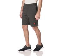Champion Herren Graphic Powerblend Fleece Shorts, Dunkelgrau, M