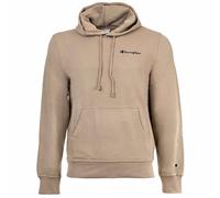 Champion Herren Hoodie - Hooded Sweatshirt, Pullover, kleines Logo, Kapuze, einfarbig Hellbraun / L L Braun
