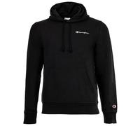 Champion Herren Hoodie - Hooded Sweatshirt, Pullover, kleines Logo, Kapuze, einfarbig Schwarz XL