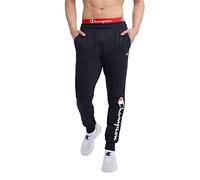 Champion Herren Joggers, Lightweight Lounge, Jersey Graphic Pants for Men, 31" Trainingshose, Marineblaue Schrift, XXL