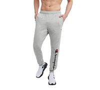 Champion Herren Joggers, Lightweight Lounge, Jersey Graphic Pants for Men, 31" Trainingshose, Oxford-Grau - klassisches Schrift-Logo, XXL