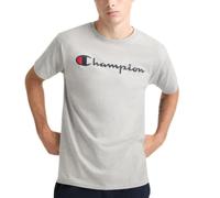 Champion Herren Klassisches Jersey Graphic T-Shirt, Oxford Grey Script, Mittel