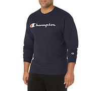 Champion Herren Klassisches Langarm-t-shirt mit Grafik T Shirt, Navy-y06794, M EU