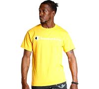 Champion Herren Klassisches Schriftzug T-Shirt, Team Gold-y07718, Groß