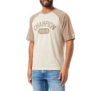 Champion Herren Legacy Athletics-S-s Crewneck T-Shirt, Marrone Funghi Melange/Cioccolato, XL