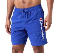 Champion Herren Legacy Icons Beachshorts-Crinkle Taslon Contrast Logo Bermuda Badehose, Elektrischblau, Medium