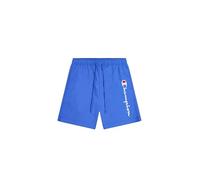 Champion Herren Legacy Icons Beachshorts-Crinkle Taslon Contrast Logo Bermuda Badehose, Jeansblau, Small