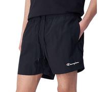 Champion Herren Legacy Icons Beachshorts-Crinkle Taslon Small Script Logo Badehose, Schwarz