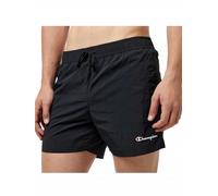 Champion Badehose Herren – Legacy Icons Beachshorts, Crinkle Taslon, Small Script-Logo, Schwarz