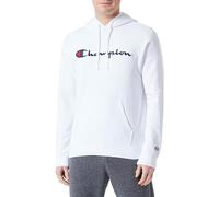 Champion Herren Hoodie - Sweatshirt, Pullover, Logo, Kapuze, einfarbig Weiß L