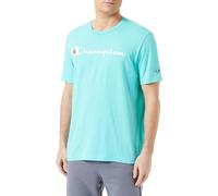 Champion Herren Legacy Icons-S/S Crewneck T-Shirt, Aquamaringrün, Large