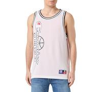 Champion Herren Legacy Modern Basket-Reversible Graphic Micromesh S/L Tank Tanktop, Hellgrau/Rot, Large