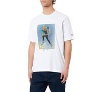 Champion Herren Legacy Modern Sport (220374) -Pro Jersey (220gr) Graphic Ss Crewneck T-Shirt, Weiß (WW001), M