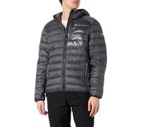 Champion Herren Legacy Outdoor - Chintzed Poly Plain Woven Hooded Wattierte Jacke, Grigio Grafite/Nero,