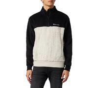 Champion Herren Legacy Outdoor Polar Half Zip Top Sweatshirt, Grigio Argento/Nero, M