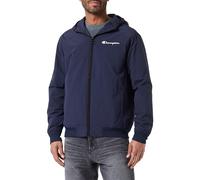Champion Herren Legacy Outdoor-Spring-Summer Kontrast Small Script Logo Wr Taslon Hooded Jacke, Marineblau, L