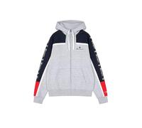 Champion Herren Legacy Retro Sport (220333) -Soft Compact Poly Fleece Full-Zip Kapuzenpullover, Grau (EM021), L