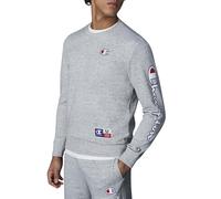 Champion Herren Legacy Retro-Sport-Heavy Powerblend Terry Crewneck Sweatshirt, hellgrau, L