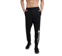 Champion Herren Leichte Lounge-Hose, Jersey-grafikhose, 78,7 cm Trainingshose, Schwarze Schrift, 36-41